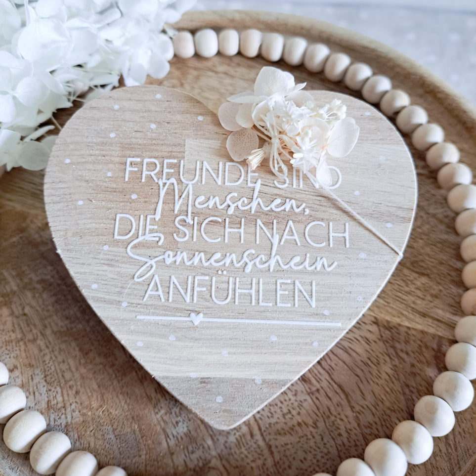 Herz Sockel Eiche Blanko
