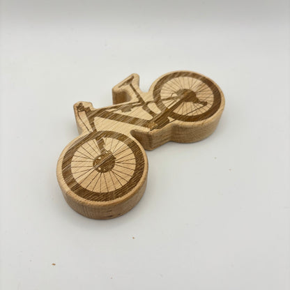 Fahrrad Flaschenöffner fertig graviert