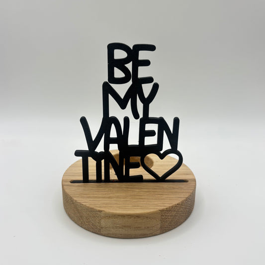 Schwarzer Einschieber Be My Valentine für 3,5mm Sockel